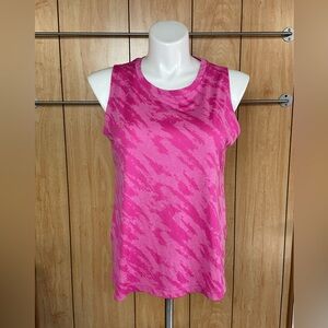 BCG Pink Patterned Women's Tank Top SZ- 1X